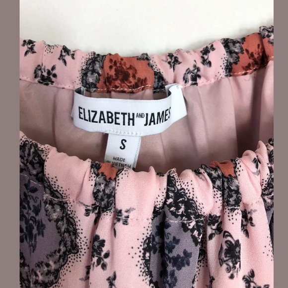 ELIZABETH AND JAMES Silk Blouse Top Sz S - Picture 5 of 6